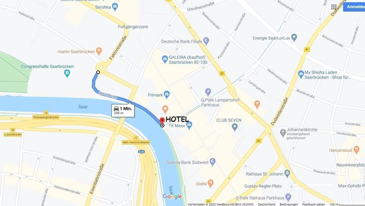 Hotel Stadt Hamburg Am Fluss Saarbrücken Eksteriør billede